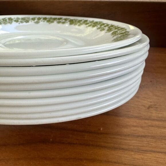 Corelle Spring Blossom Green saucer (Crazy Daisy) 10 - Picture 3 of 5